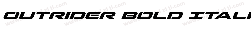 Outrider Bold Italic字体转换